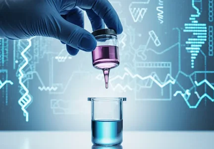 a_sleek_futuristic_laboratory_setting_a_close-up_shot_of_a_gloved_hand_precisely_pipetting_a_bright_3gpa4y4lg6eqrgyzoh90_0 چرا کیت آزمایشگاهی نامیرا درمان راد